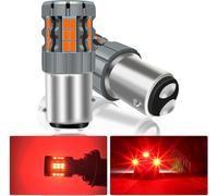 Fchhk-2pcs 1157 Bay15d P21/5w Led Feu De Frein Rouge, 2057 2357 7528 Canbus Remplacement Anti Hyper Flash Sans Erreur Ampoule Pour Feu Arrière, Feu De Jour Super Brillant 30-Smd 25w 4000lm
