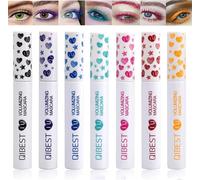 Fchhk-7 Couleurs Coloré Mascara Mascara Imperméable Aux Couleurs De L'arc-En-Ciel Mascara 3d Fiber Lash Volume Eye Lash