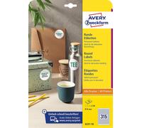 Fchhk-Avery Zweckform 6221-10 Étiquettes Rondes (3 150 Pastilles Adhésives, Ø 10 Mm Sur A4, Autocollants Ronds À Imprimer, Étiquettes De Produits Autocollantes, Étiquettes Permanentes) 10 Feuilles, B