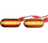 Fchhk-Led Dynamique Marqueur Côté Lumière Clignotant Compatible Avec Vw Bo-Ra Golf 3 4 Pa-Ssat 3bg Po-Lo 6n Sb6 Se-At Ib-Iza Le-On Sk-Oda Fo-Rd (Noir (Version Mise À Jour))