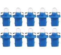 Fchhk-Lot De 10 Ampoules Led T5 Lampe Avec Support,Ampoules 12v Bax10d B8.5d Ampoule Tableau De Bord Pour Voiture Et Moto (Bleu)