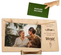 FCHHK-Photo Frame Mama Mother's Day. Frame to hang photos with natural wood clips gift ideas original details for mom postcard mother's day new wonderful original (Mother EN)