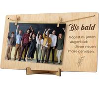 Fchhk-Photo Frame With Wooden Clips. Originelles Geschenk Abschiedskarte Abschied Von Freundin Kollege Der Geht Fotoaufhänger Mit Klammern 10x15 Holz (Abschied)