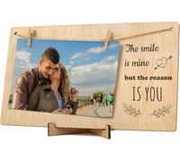 Fchhk-Valentine's Photo Album Frame. Photo Holder Frame To Hang Photos With Wooden Clips Gifts Details Original Ideas Special Happy Valentine's Day Lovers Wonderful Man (Couples En)
