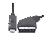 FCJPYRAPS 1m HD Converter Scart to HDMI-Compatible 1080P Video Audio Converter Adapter DC 5V Micro USB Cable Accessories for HDTV/DVD Display Conversion Line