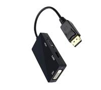 FCJPYRAPS Adaptateur 3 en 1 DisplayPort DP vers HDMI, DVI VGA 1080p, Compatible avec projecteur, TV, Ordinateur Portable, PC, câble de Conversion d'affichage