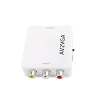 FCJPYRAPS Adaptateur AV 3RCA vers VGA 3,5 mm avec câble d'alimentation USB, convertisseur Audio/vidéo Compatible PAL/NTSC for DVD, décodeur TV, projecteur, Ligne de Conversion d'affichage
