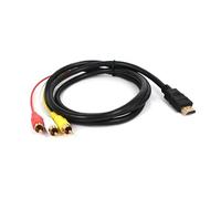 FCJPYRAPS Câble HDMI 1080p vers 3 RCA, convertisseur Audio/vidéo, 1,5 m, Compatible avec Les téléviseurs, décodeurs, DVD et Ordinateurs Portables.