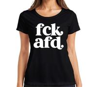 FCK AFD. Déclaration politique démocratie contre femme T-shirt, Noir , S