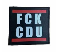 FCK CDU Écusson à coudre ou à repasser | Contre les démocrates chrétiens thermocollants, FCK CDU, patchs thermocollants, anti-CDU, drôle politique satire, 10 x 10 cm (FCK CDU)