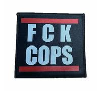 FCK COPS Écusson à coudre ou à repasser | Écusson contre les taureaux, écussons thermocollants, Fuck Cops, 1312, A.C.A.B. Écusson thermocollant, politique drôle satire, 10 x 10 cm (FCK COPS)