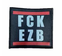 FCK EZB Écusson à coudre ou à repasser | Écusson thermocollant Contre la Banque centrale européenne, Fuck BCE, contre les banques, écussons thermocollants, politique drôle satire, 10 x 10 cm (FCK EZB)
