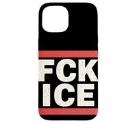 FCK Ice Slogan Militant Protestation Justice Sociale Coque pour iPhone 15