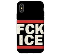 FCK Ice Slogan Militant Protestation Justice Sociale Coque pour iPhone X/XS