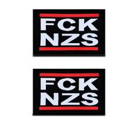 FCK NZS Lot de 2 écussons amusants avec trèfle et mots tactiques pour vêtements, sac à dos, uniforme, gilet, harnais pour chien, tactique, extérieur, biker décorations