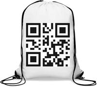 FCK Off QR Dictionary Code Sac de gym décontracté avec cordon de serrage Blanc