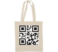 FCK Off QR Dictionary Code Sac fourre-tout en coton naturel Blanc