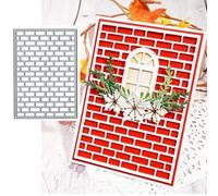 Fclily@JJ Matrices de découpe en métal avec cadre carré de maison, fleur de printemps, matrices de découpe, pochoirs découpés pour bricolage, carte d'invitation, album de scrapbooking, gaufrage décora