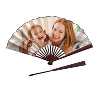 FCLYDER Eventail Personnalisable Pliant, Éventail Pliant avec Photos Personnalisées, éventails pliants décoratifs pour Spectacles, Décorations, Mariages, d'entreprise, FêTes