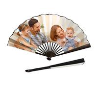 FCLYDER Eventail Personnalisable Pliant, Éventail Pliant avec Photos Personnalisées, éventails pliants décoratifs pour Spectacles, Décorations, Mariages, d'entreprise, FêTes