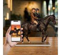 FCLYDER Plaque Acrylique 2D à Effet Dessin Animé - Décoration Bureau Personnalisable avec Photo - Cadeau Original pour Couple ou Famille (Style 8)