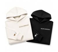 FCLYDER Sweat à Capuche brodé personnalisé avec Chiffres Romains - Cadeau de Couple pour Les Anniversaires, la Saint-Valentin et Les Dates spéciales - Personnalisable avec Les initiales et la Date