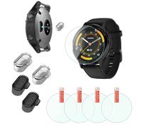 FCMEDZI Smartwatch Lot de 4 + 4 films de protection d'écran en TPU transparent pour Garmin Venu 3 Installation sans bulles Haute définition et prise de charge anti-poussière
