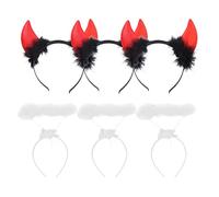 Fcnjsao 1 lot de cornes de diable artificielles pour Halloween, accessoires d'Halloween