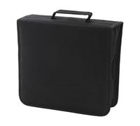 Fcnjsao 2. Support haute densité pour 256/384 disques, boîte de rangement empilable avec bords renforcés, pochette de rangement compacte pour album, Noir , 256 pieces