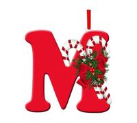 Fcnjsao 26 lettres festives pour sapin de Noël - Ornements personnalisables pour l'affichage de vacances - Lettre en acrylique robuste