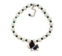 Fcnjsao Adorable collier ras du cou avec pendentif en forme de chien coloré fait à la main pour femme et fille, Acrylique