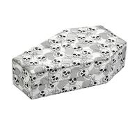 Fcnjsao Boîte à bagues en velours en forme de cercueil d'Halloween pour collectionneurs de bijoux et amateurs de bijoux