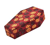 Fcnjsao Boîte à bagues en velours en forme de cercueil d'Halloween pour collectionneurs de bijoux et amateurs de bijoux