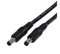 Fcnjsao Câble d'extension de 50 cm à 5 m mâle de 5,5 x 2,1 mm vers connecteur mâle de 5,5 x 2,1 mm, câble d'extension noir