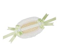 Fcnjsao Chapeau de paille style victorien avec nœud papillon en dentelle pour femme