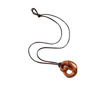 Fcnjsao Collier à breloques multi-usages avec couronne bagel et bretzel souriant - Accessoire de mode