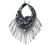 Fcnjsao Collier élégant bandana pour femme - Foulard pour enterrement de vie de jeune fille - Turban carré avec strass, Polyester