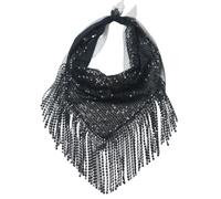 Fcnjsao Collier élégant bandana pour femme - Foulard pour enterrement de vie de jeune fille - Turban carré avec strass, Polyester