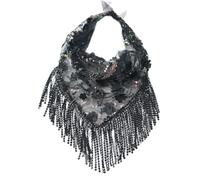 Fcnjsao Collier élégant bandana pour femme - Foulard pour enterrement de vie de jeune fille - Turban carré avec strass, Polyester