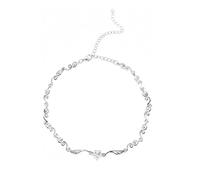 Fcnjsao Collier pour femme Love - Collier ailes de diamants - Chaîne de tempérament féminin - Version coréenne - Bijoux simples pour étudiant, Métal