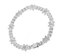 Fcnjsao Collier ras du cou barbelé tendance fait à la main Hip Hop avec pendentif cadenas