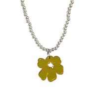 Fcnjsao Collier ras du cou pour femme - Motif floral délicat - Personnalité - Coloré - Perles colorées, Acrylique
