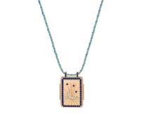 Fcnjsao Collier réglable avec pendentif carte de tarot occulte - Accessoires pour déclaration de mode personnalisée, Cuivre