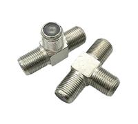 Fcnjsao Connecteurs F femelles 3 voies pour des configurations efficaces multi-appareils pour divertissement à domicile 2 adaptateurs coaxiaux