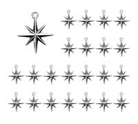 Fcnjsao Création de bijoux élégante étoile intercalaire perle accessoire délicat pendentif pour personnes avant-gardistes