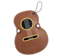 Fcnjsao Étui de rangement brodé pour médiator de guitare - Pour musiciens et collectionneurs, marron