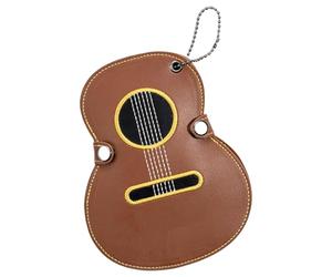 Fcnjsao Étui de rangement brodé pour médiator de guitare - Pour musiciens et collectionneurs, marron