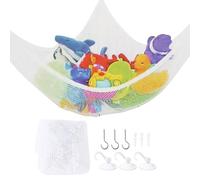 Fcnjsao Hamac d'angle en maille filet pour jouets animaux en peluche pour enfants et bébés
