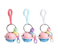 Fcnjsao Jouet à mâcher pour perroquets, balançoire, cloches en métal multicolores, jouet à suspendre, cage à suspendre, décoration de bricolage, pour perruches, calopsittes, calopsittes