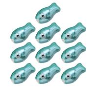 Fcnjsao Lot de 10 breloques en céramique peintes à la main en forme de poisson pour bracelets, colliers, porte-clés, accessoires artistiques faits à la main en forme de poisson, taille unique, Comme